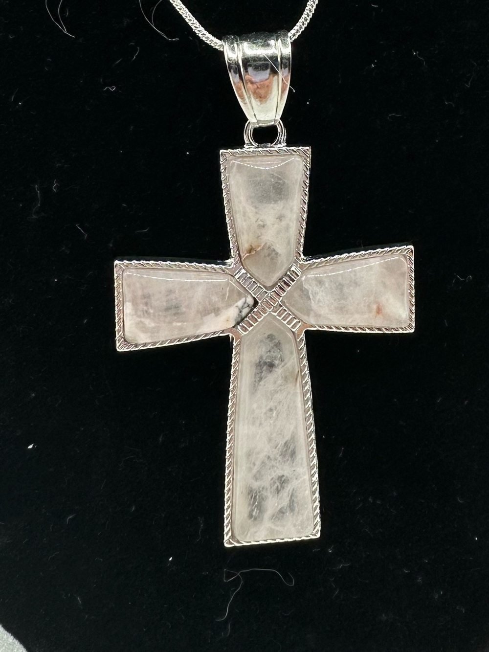 Clear Quarts Cross Pendant